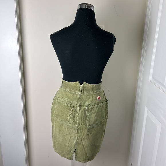 Club Smart Anthropologie Sage Green Corduroy skirt Size Medium - Picture 7 of 12